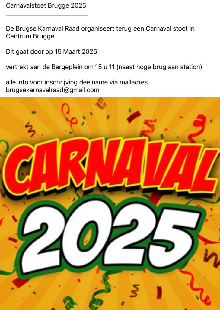 Carnaval karavaan Carnaval stoet Brugge Centrum